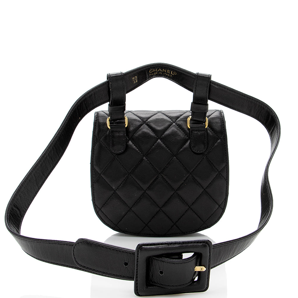Chanel Vintage Lambskin CC Belt Bag - Size 32 / 80 (SHF-18329)