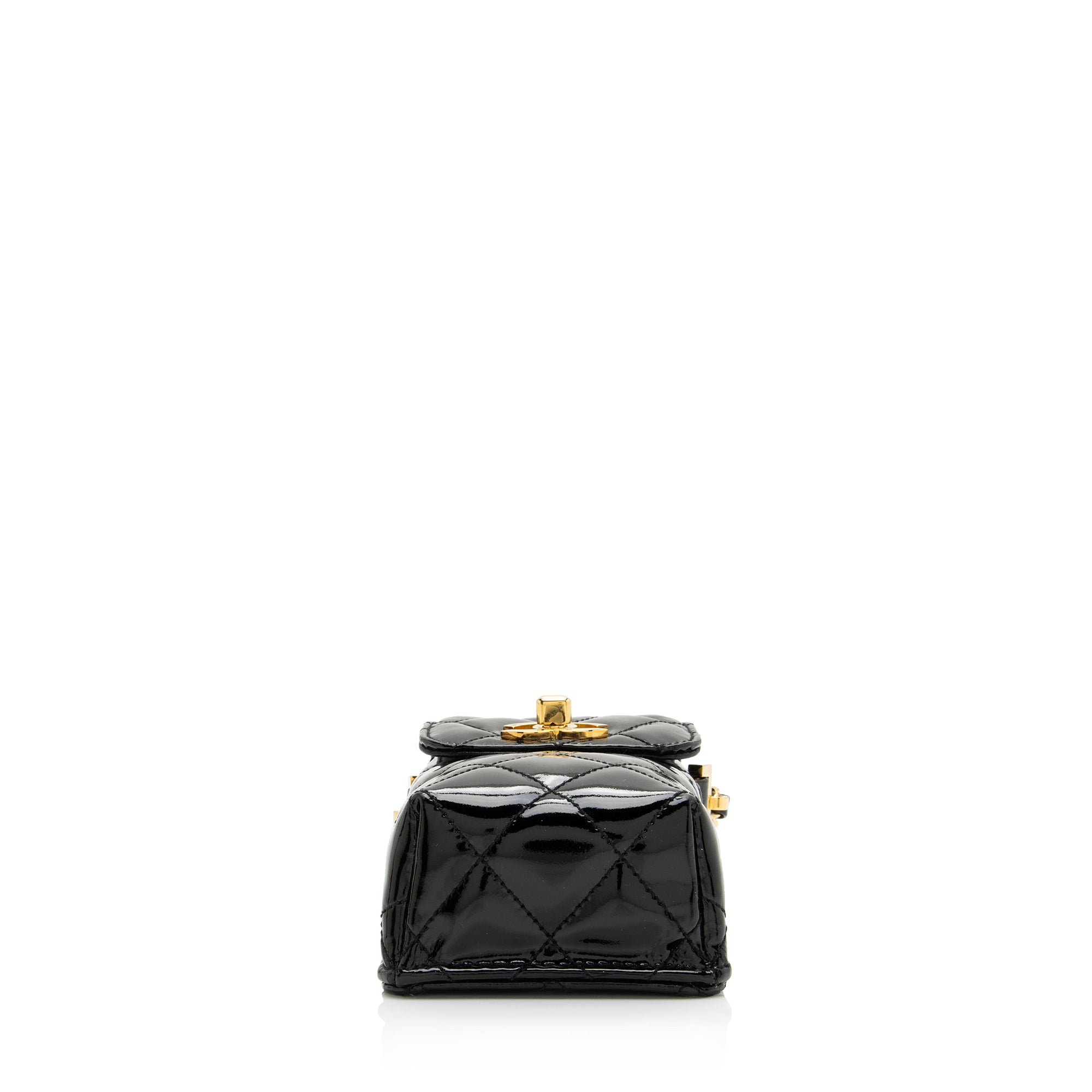 Chanel Vintage Patent Leather CC Phone Holder Crossbody Bag (SHF-23769)