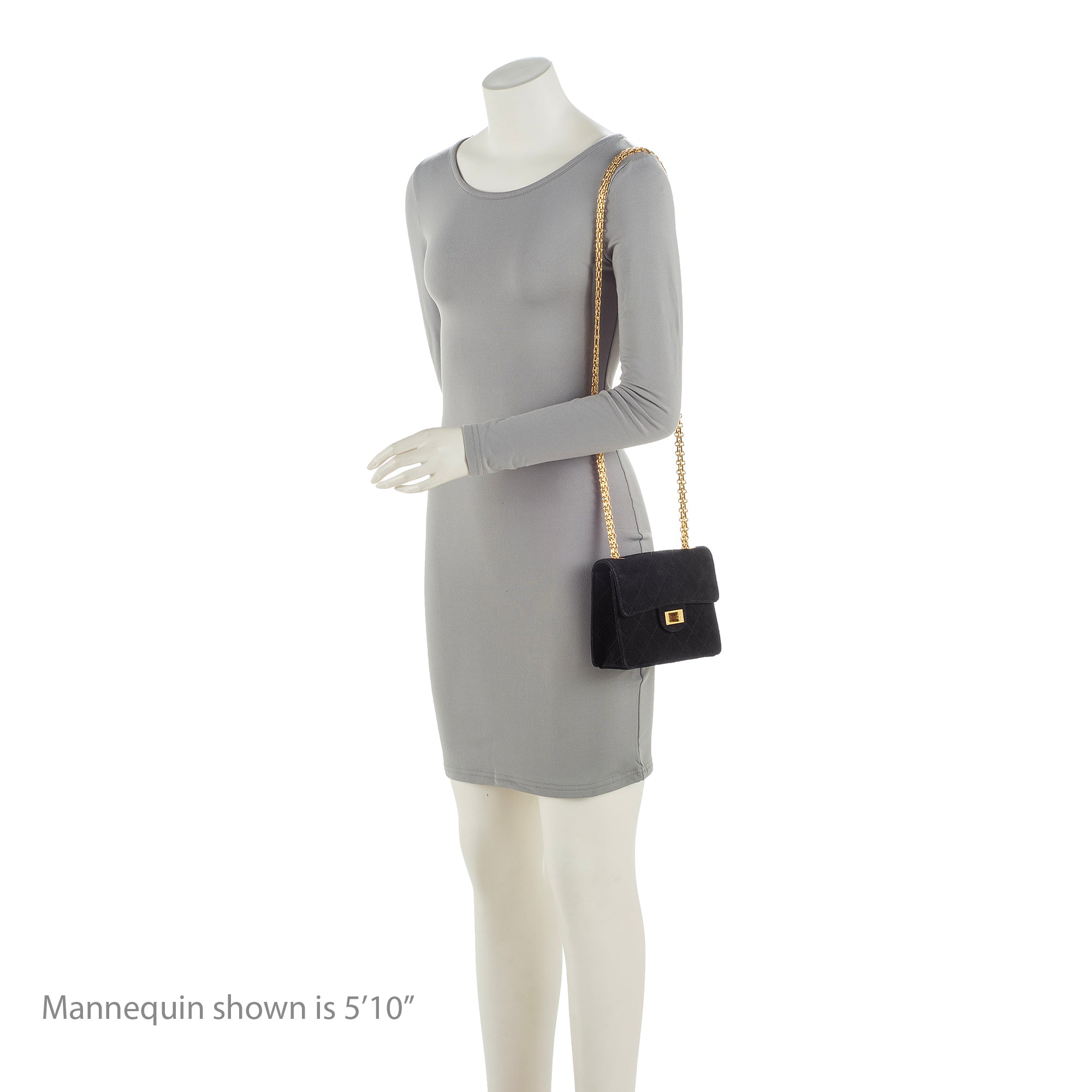 Chanel Vintage Quilted Suede Mademoiselle Bijoux Chain Mini Flap Bag (SHF-23077)