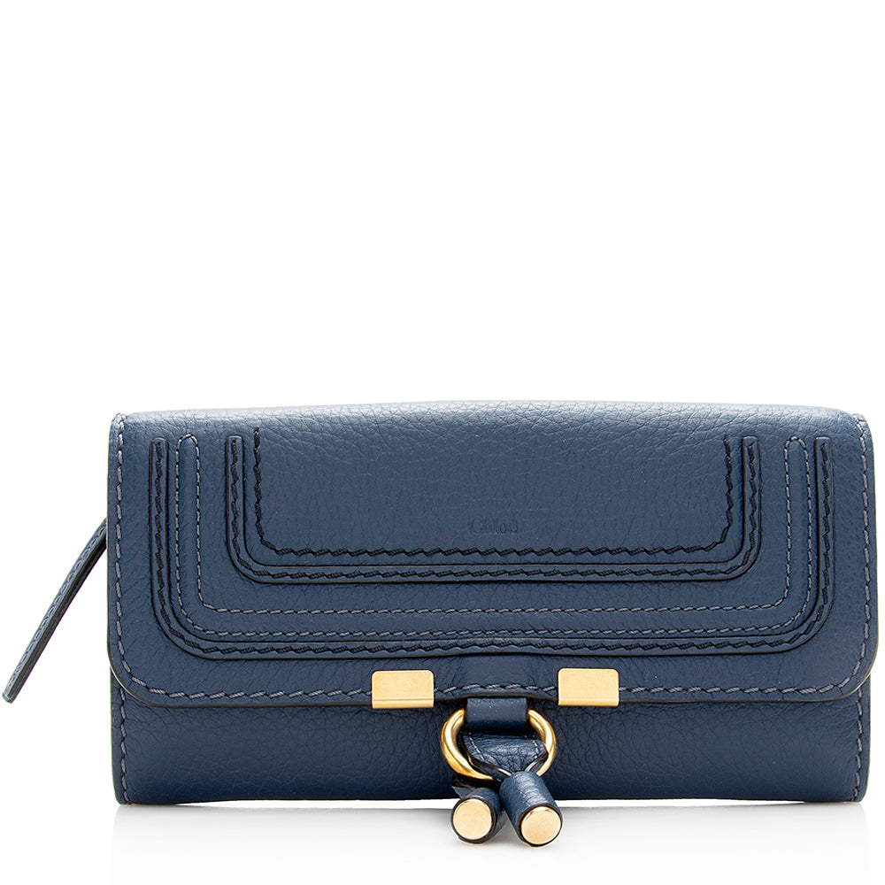 Chloe Calfskin Marcie Long Flap Wallet (SHF-19299)