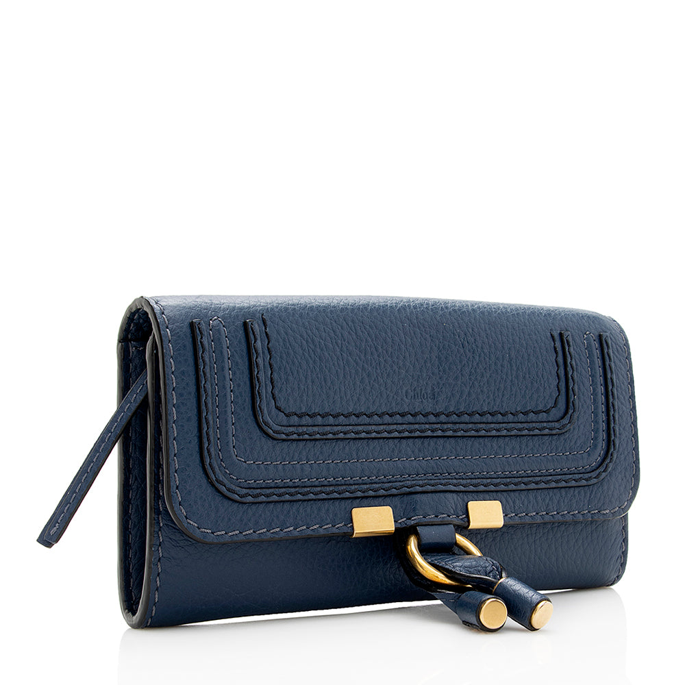 Chloe Calfskin Marcie Long Flap Wallet (SHF-19299)