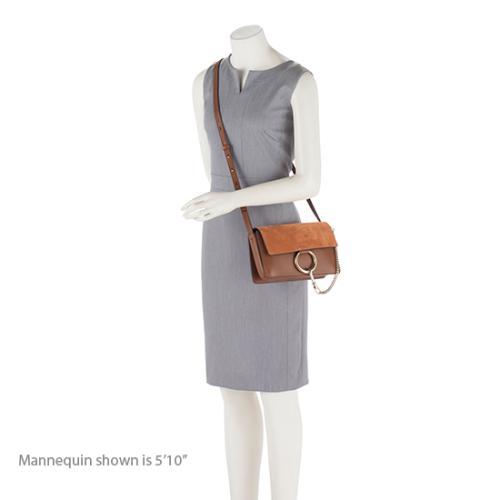 Chloe Calfskin Suede Faye Small Shoulder Bag (SHF-18754)