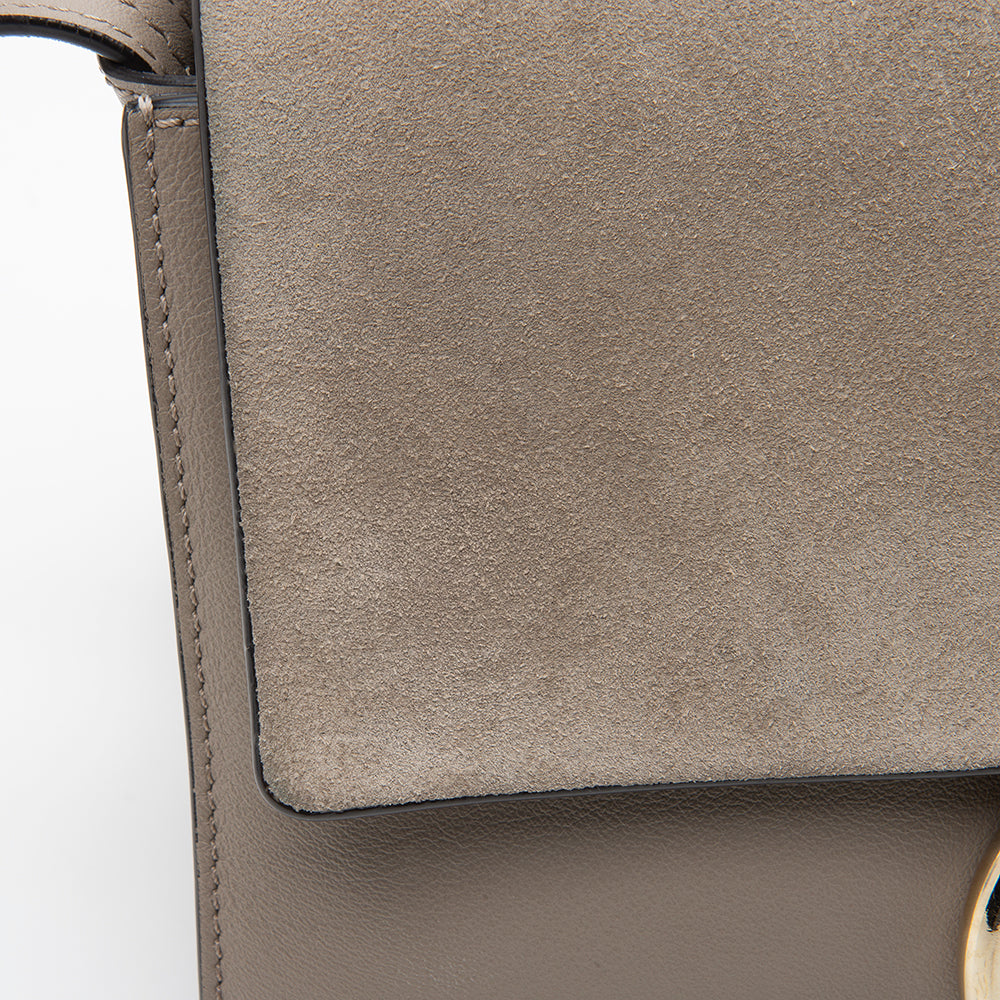 Chloe Calfskin Suede Small Faye Shoulder Bag (SHF-12535)