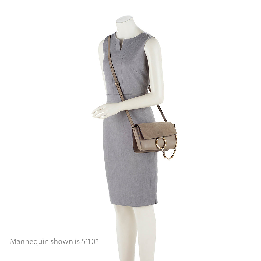 Chloe Calfskin Suede Small Faye Shoulder Bag (SHF-12535)