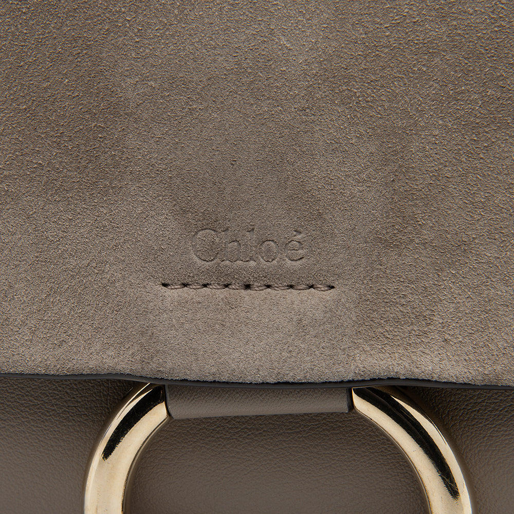 Chloe Calfskin Suede Small Faye Shoulder Bag (SHF-12535)