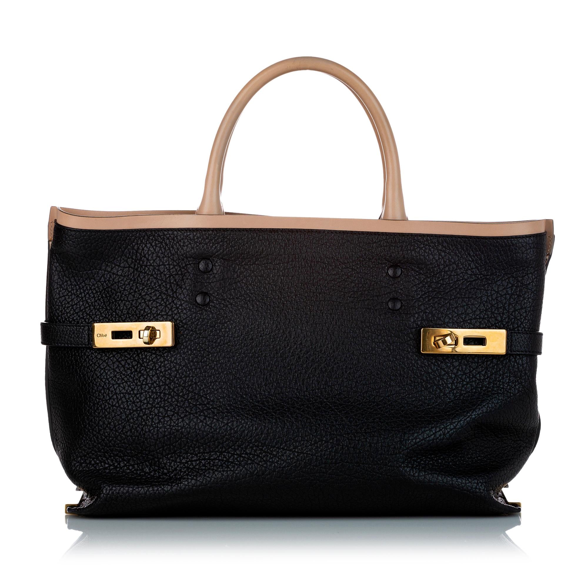 Chloe Charlotte Leather Tote Bag (SHG-25044)