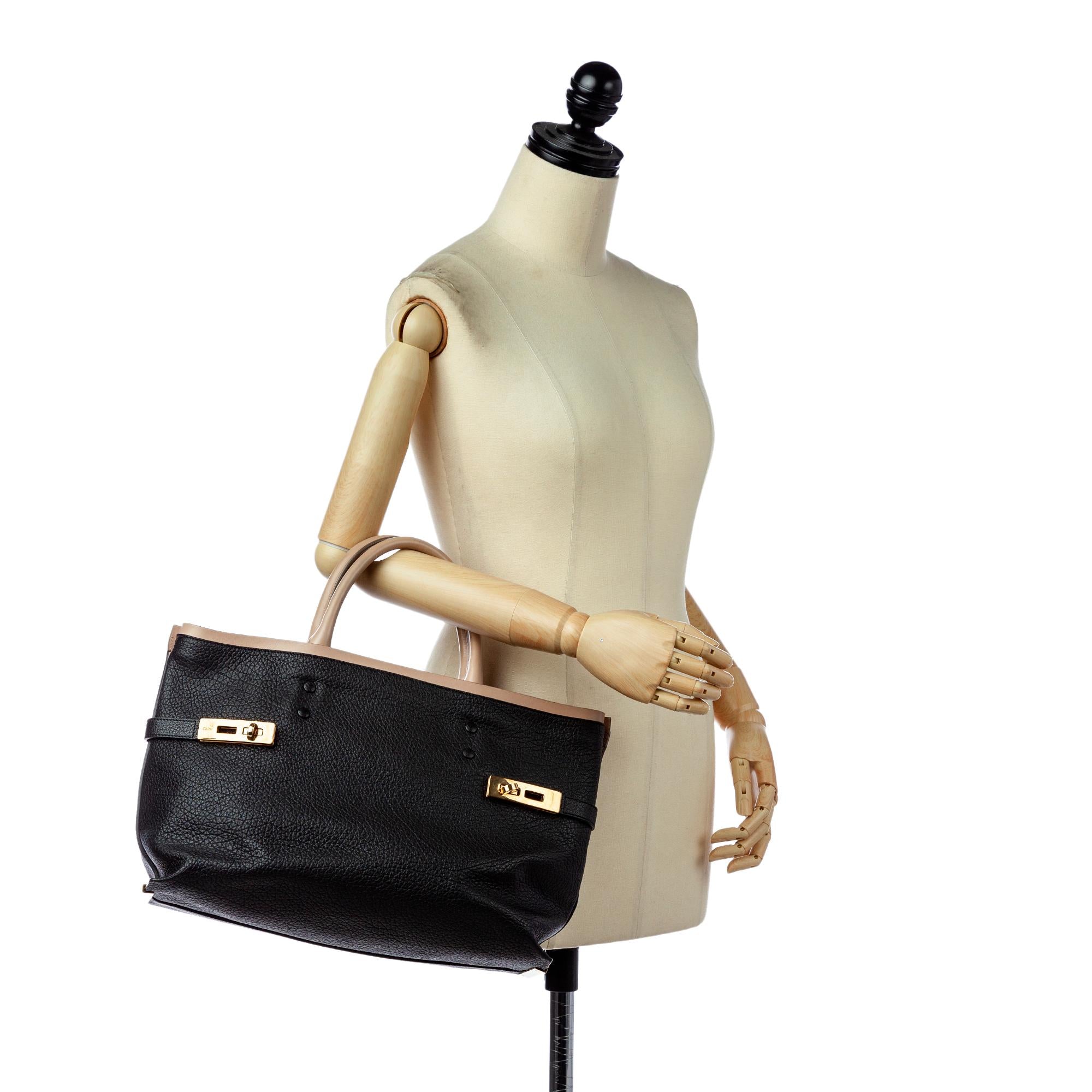 Chloe Charlotte Leather Tote Bag (SHG-25044)