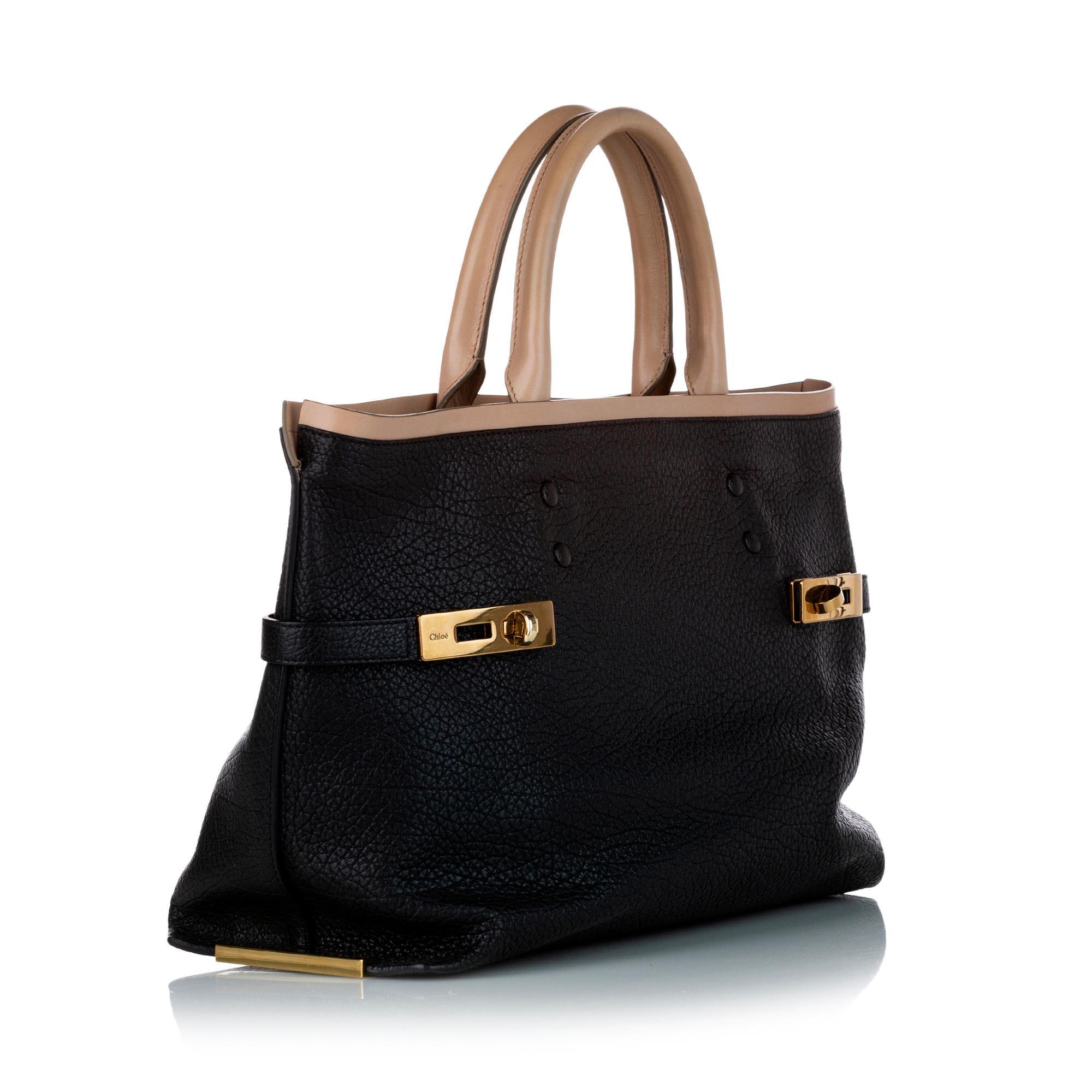Chloe Charlotte Leather Tote Bag (SHG-25044)