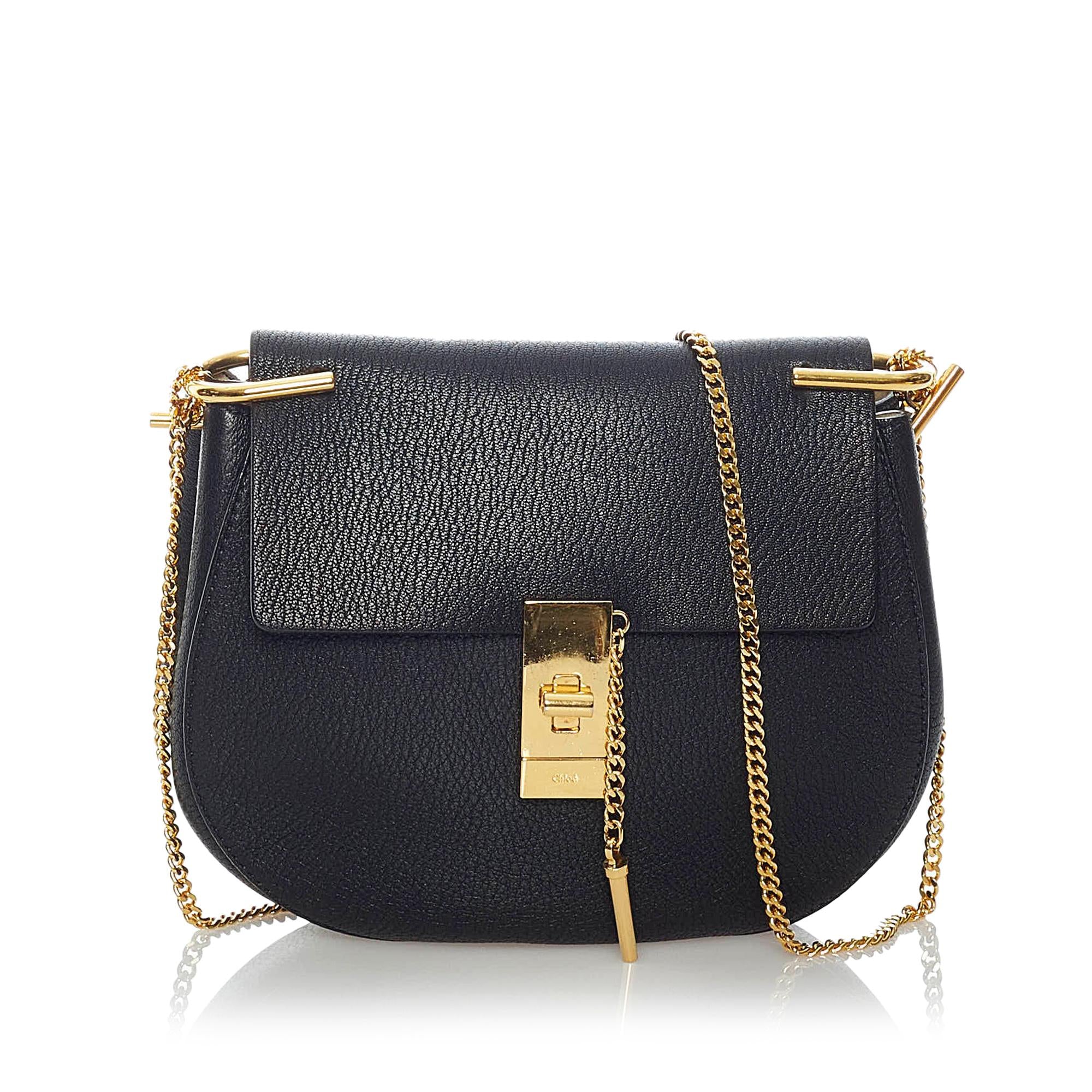 Chloe Drew Leather Crossbody Bag (SHG-37646)