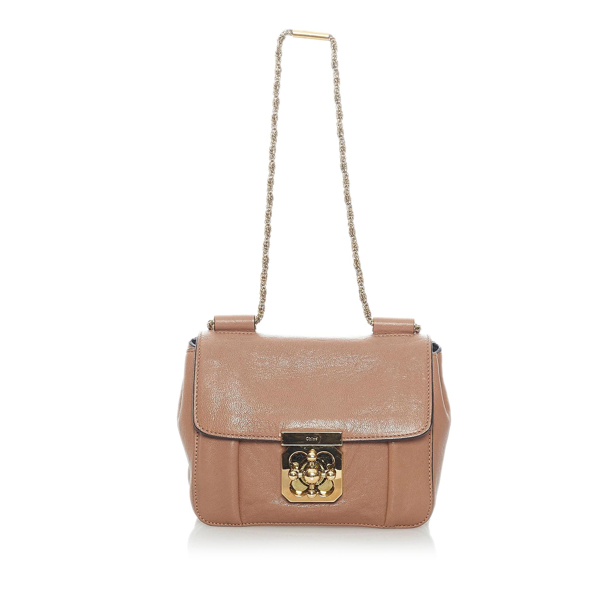 Chloe Elsie Leather Crossbody Bag (SHG-31597)