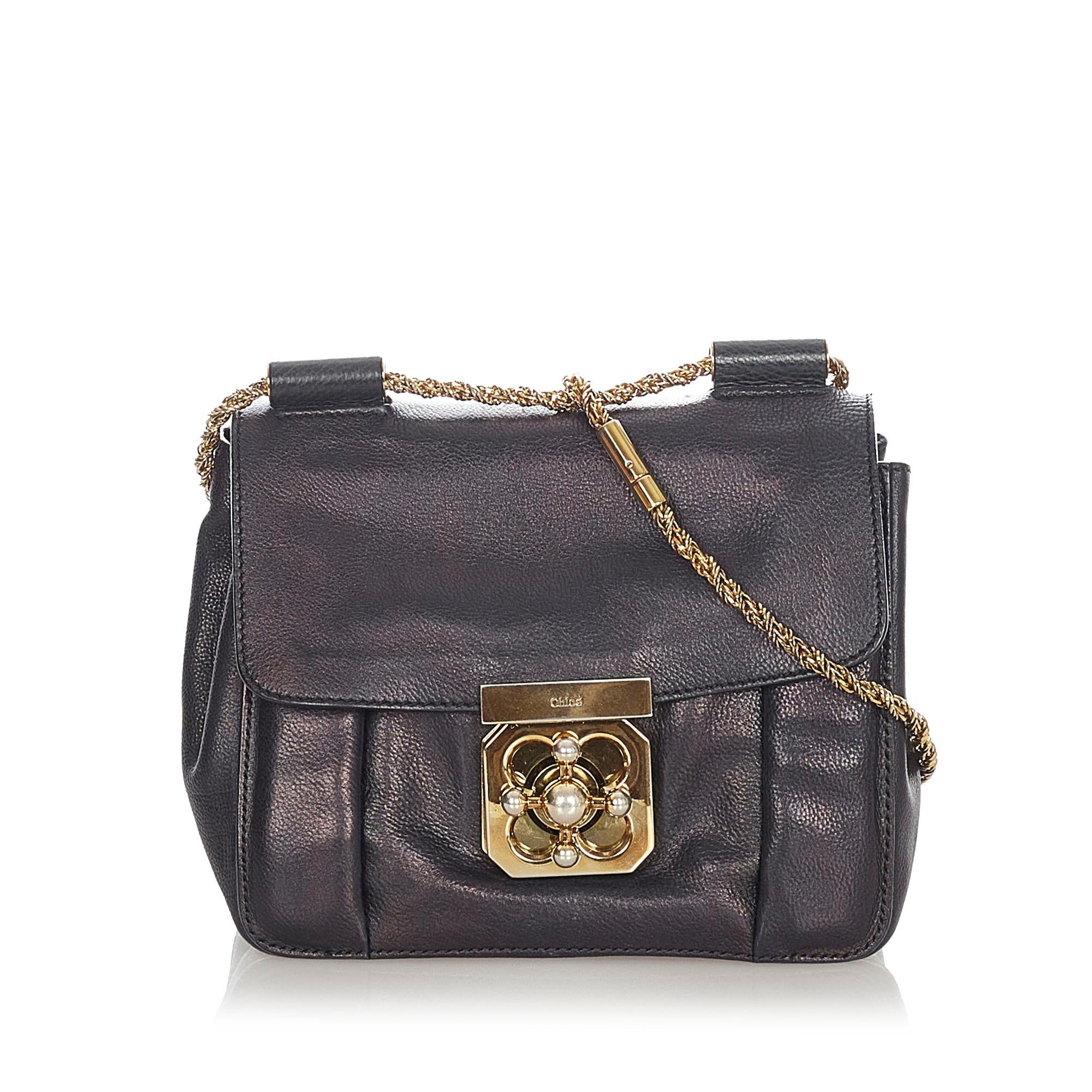 Chloe Elsie Leather Shoulder Bag (SHG-22957)