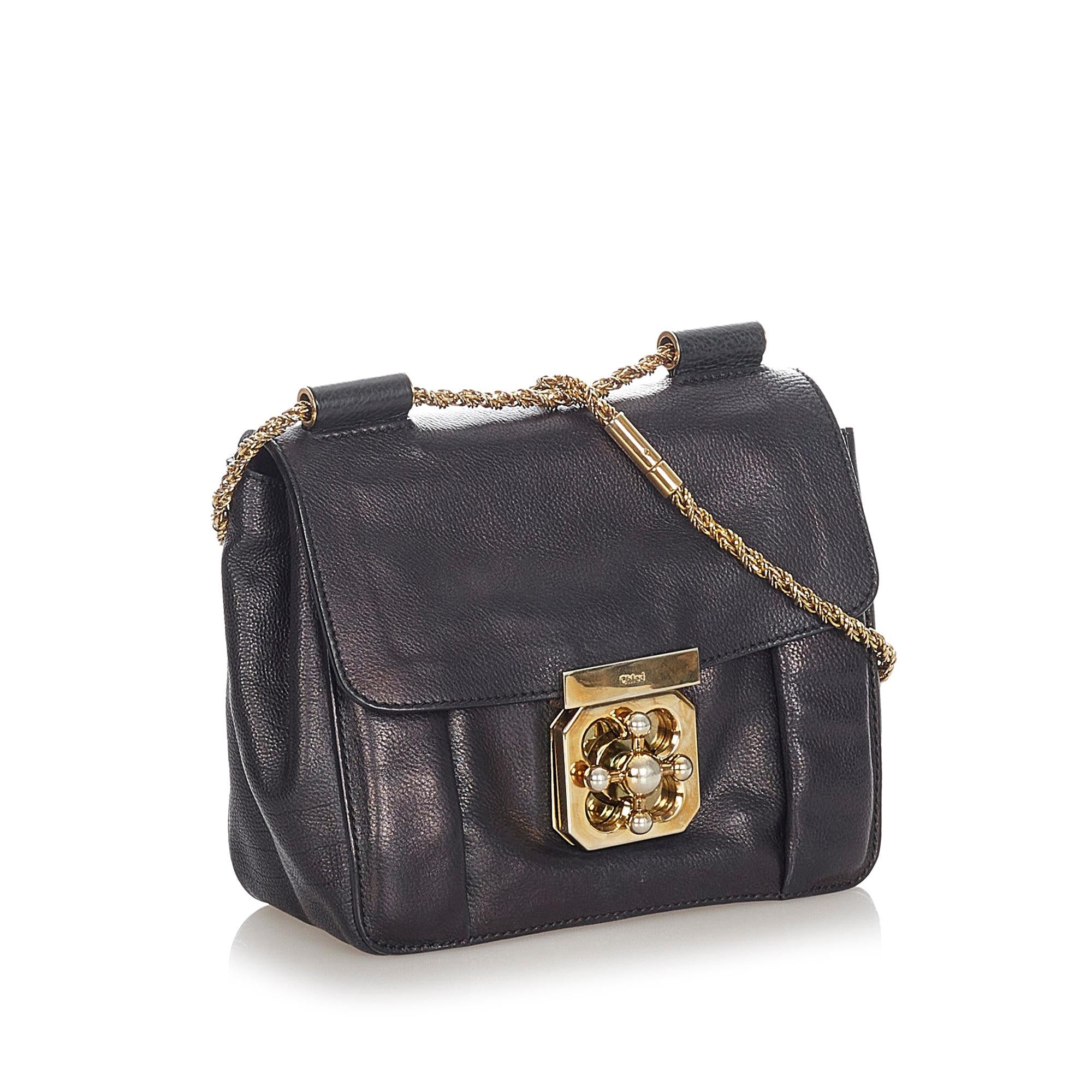Chloe Elsie Leather Shoulder Bag (SHG-22957)