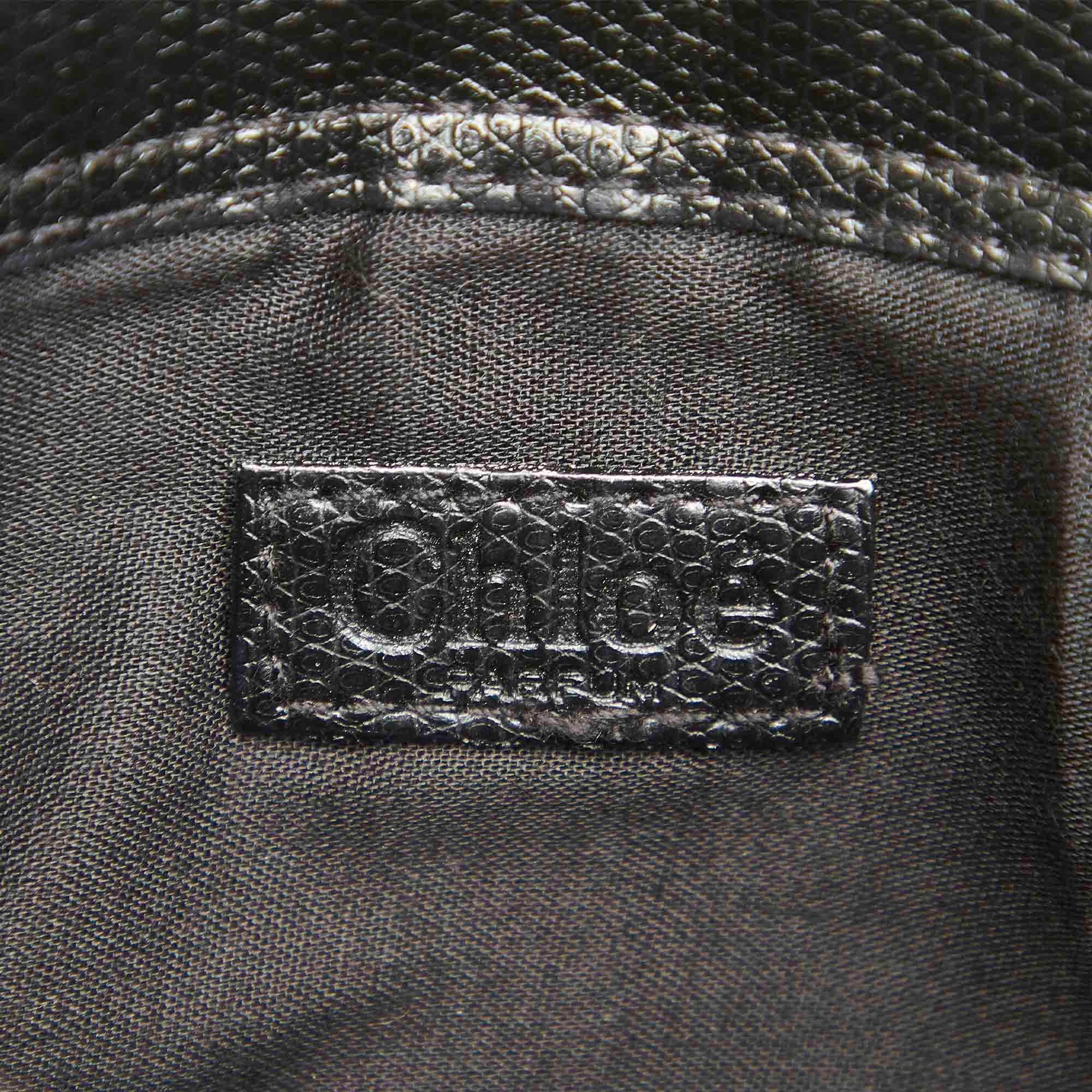 Chloe Embossed Leather Clutch (SHG-22267)