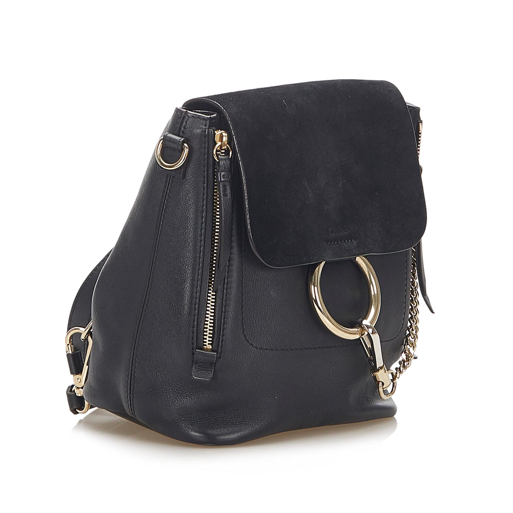 Chloe Faye Leather Backpack (SHG-18432)