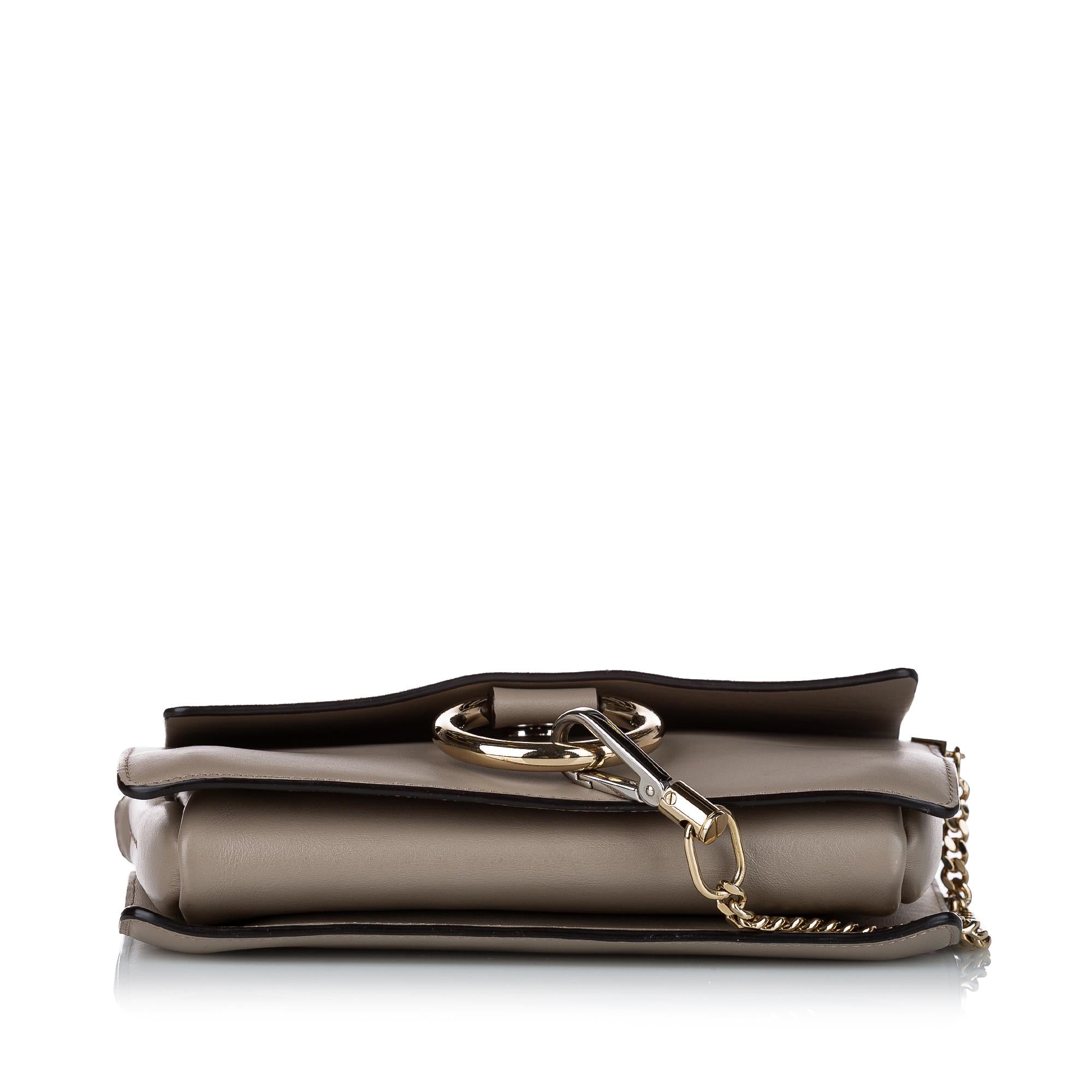 Chloe Faye Leather Crossbody Bag (SHG-28478)