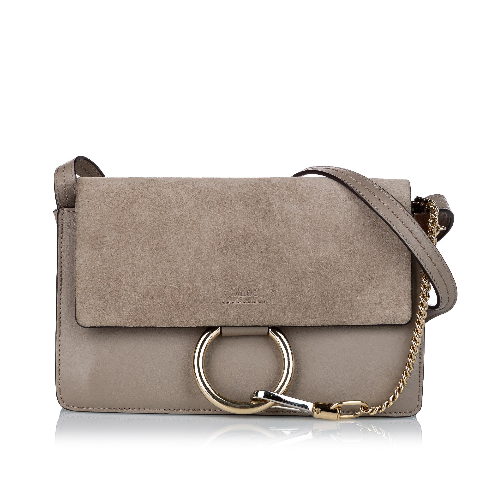Chloe Faye Leather Crossbody Bag (SHG-28478)