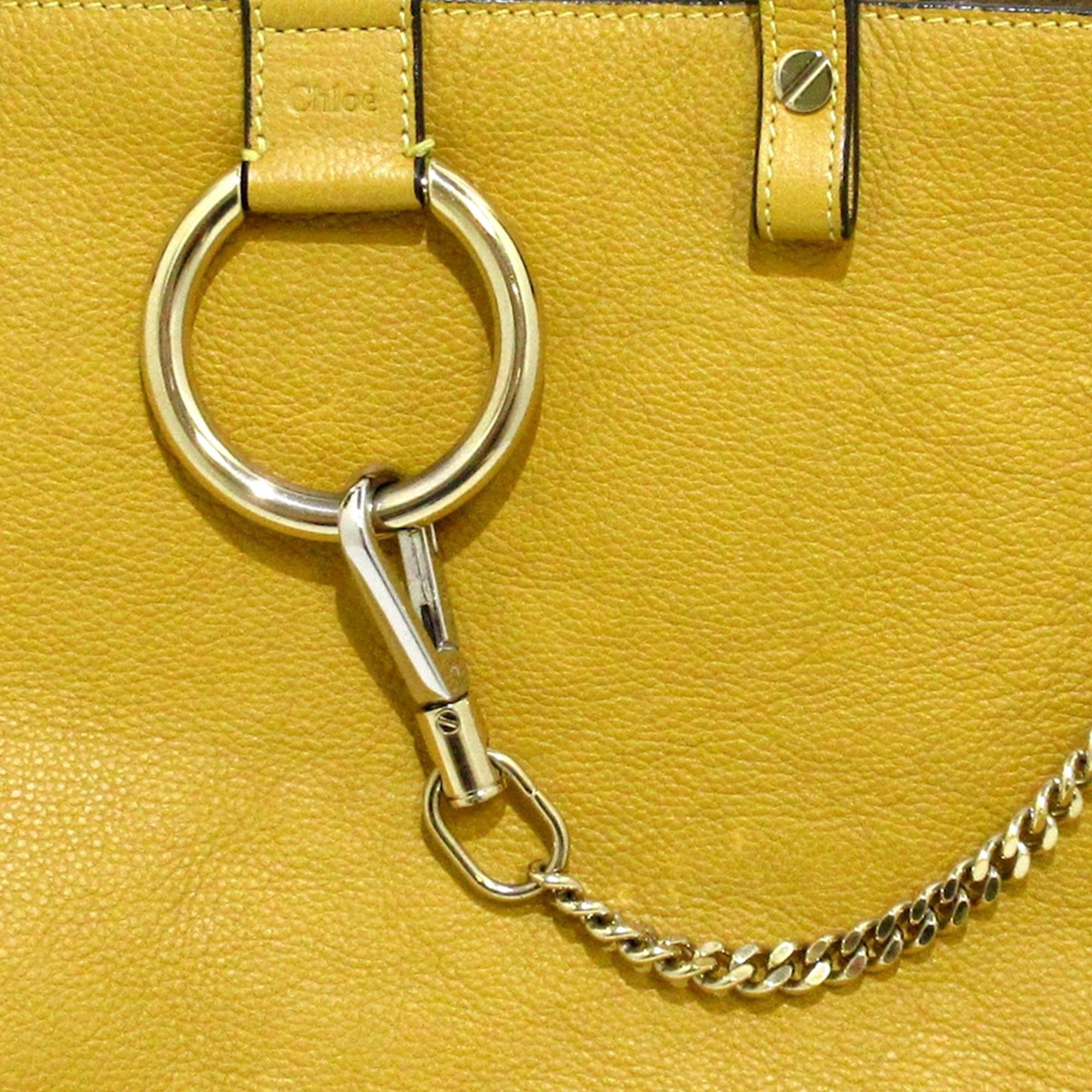 Chloe Faye Leather Tote Bag (SHG-31998)