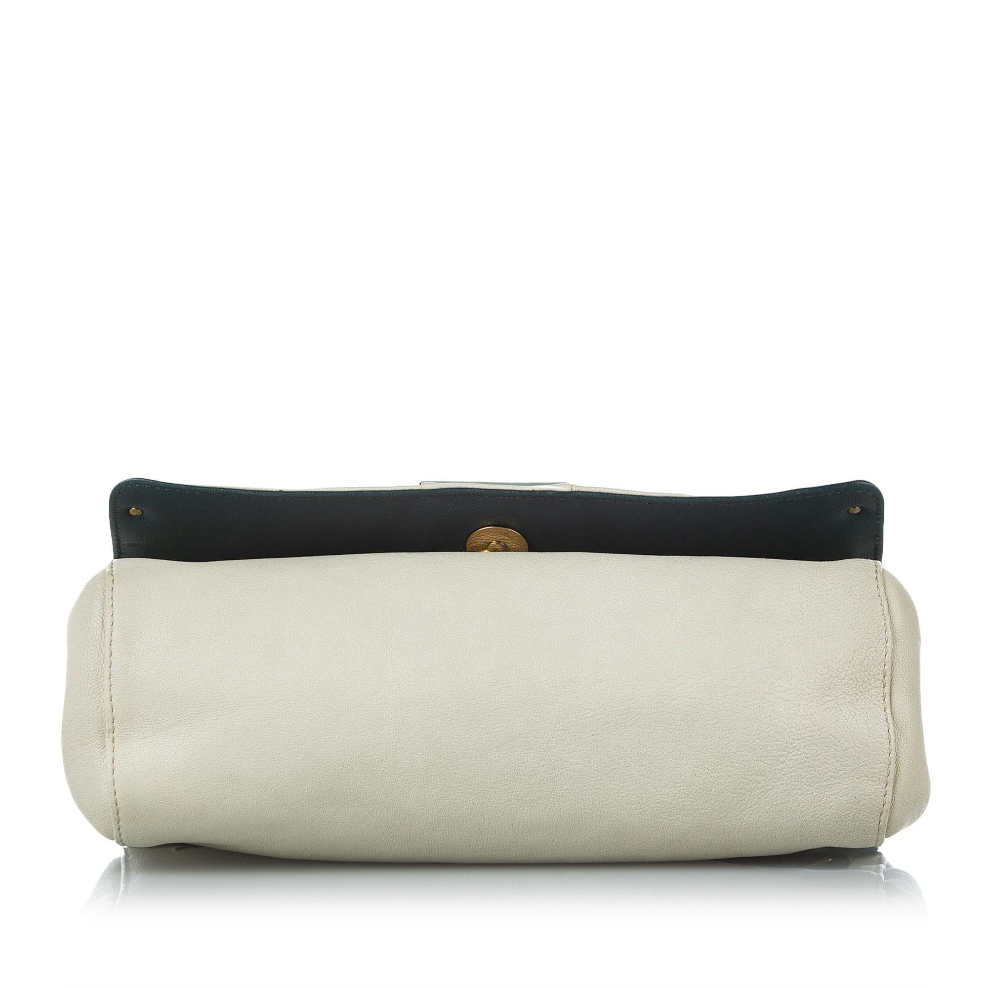 Chloe June Bow Flap Leather Shoulder Bag (SHG-37375)