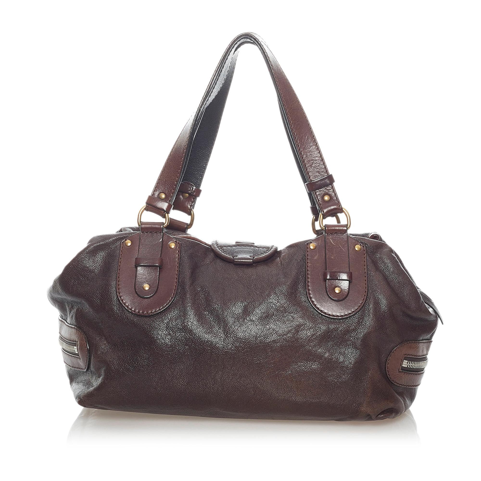 Chloe Kerala Equipped Leather Handbag (SHG-32245)
