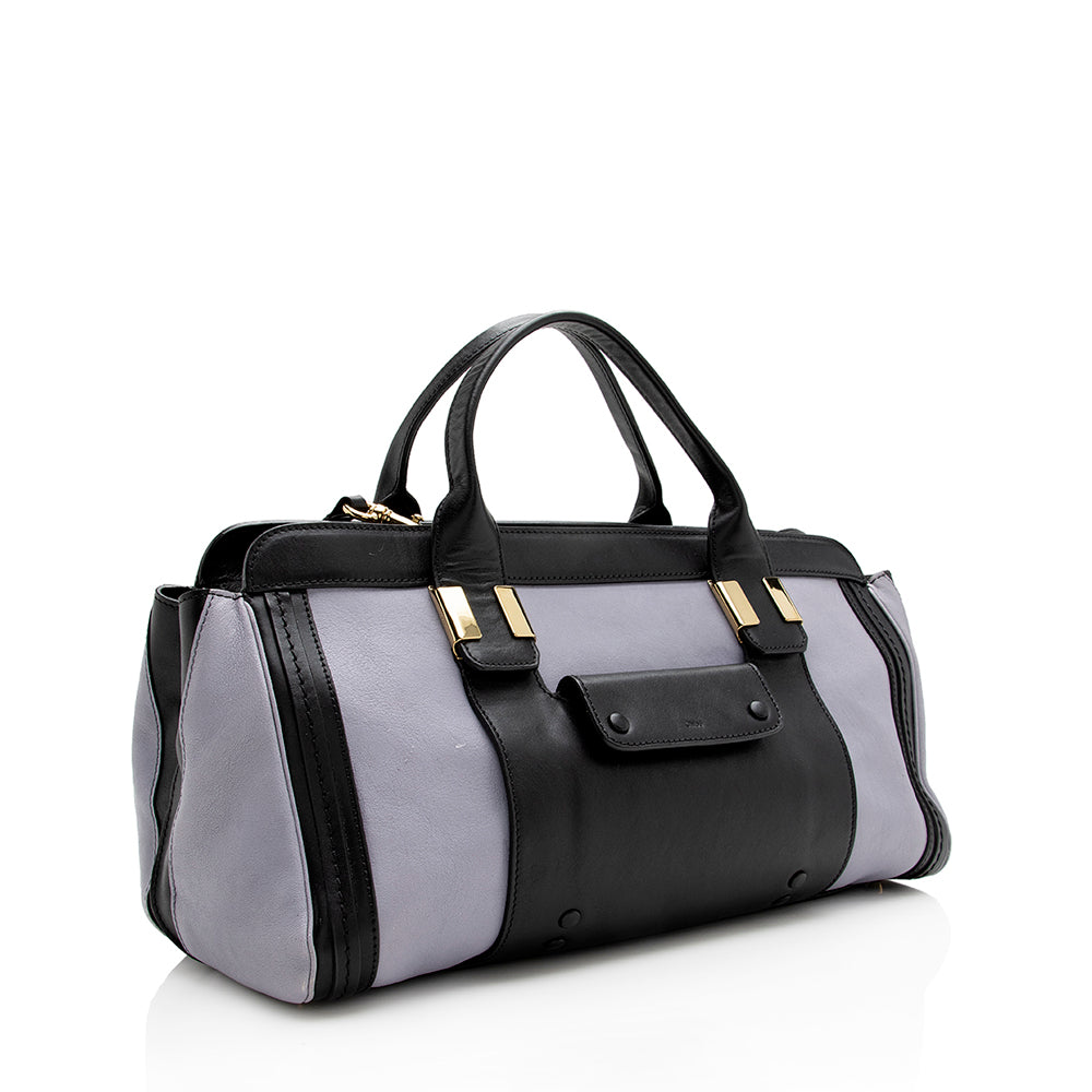 Chloe Leather Alice Medium Satchel (SHF-15750)
