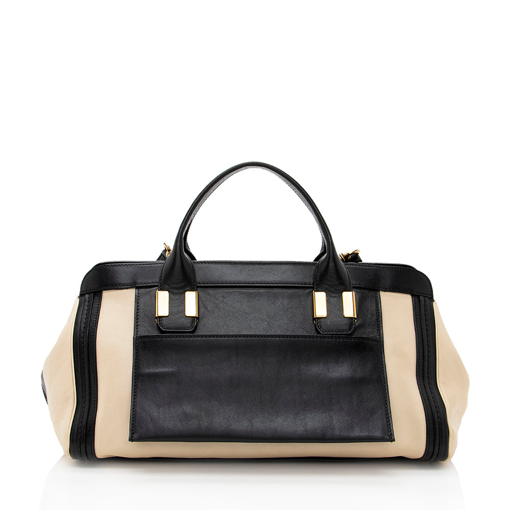 Chloe Leather Alice Medium Satchel (SHF-18244)