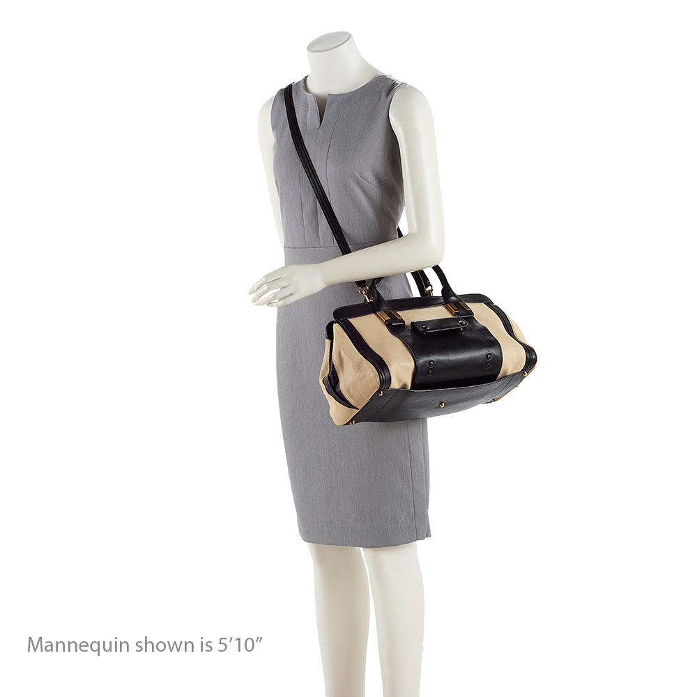 Chloe Leather Alice Medium Satchel (SHF-18244)