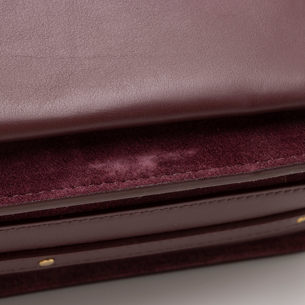 Chloe Leather Suede Roy Small Shoulder Bag - FINAL SALE (SHF-15735)