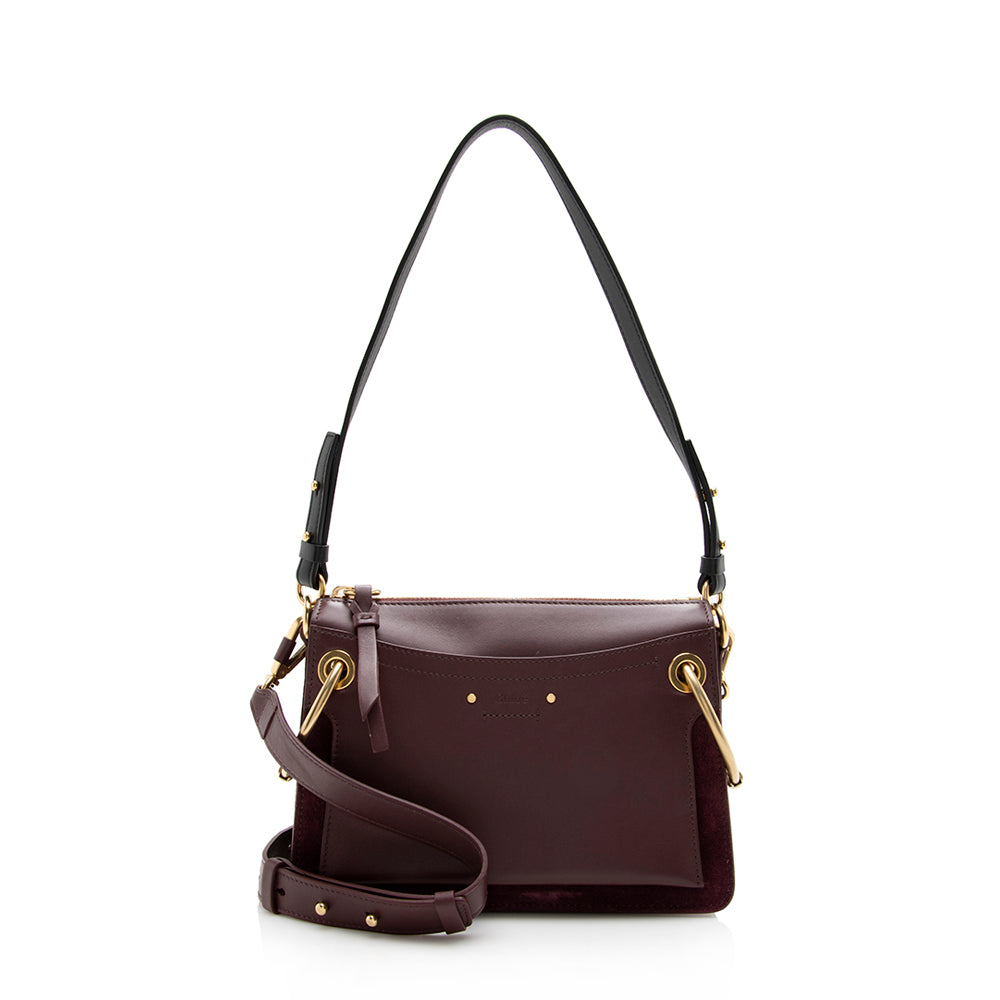 Chloe Leather Suede Roy Small Shoulder Bag - FINAL SALE (SHF-15735)