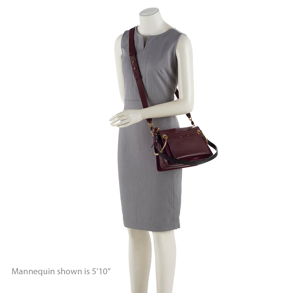 Chloe Leather Suede Roy Small Shoulder Bag - FINAL SALE (SHF-15735)