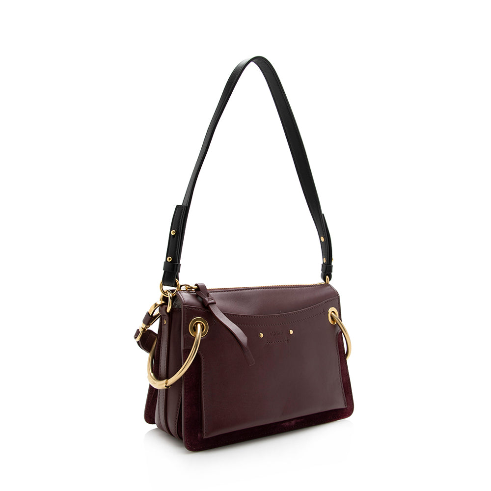 Chloe Leather Suede Roy Small Shoulder Bag - FINAL SALE (SHF-15735)