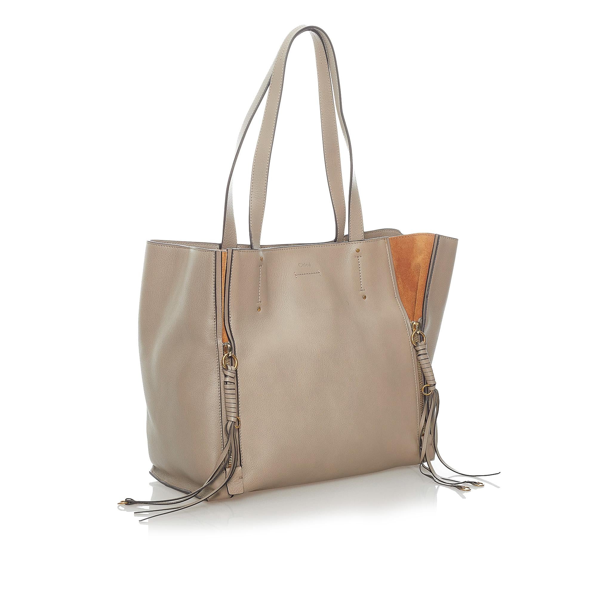 Chloe Milo Leather Tote Bag (SHG-32609)