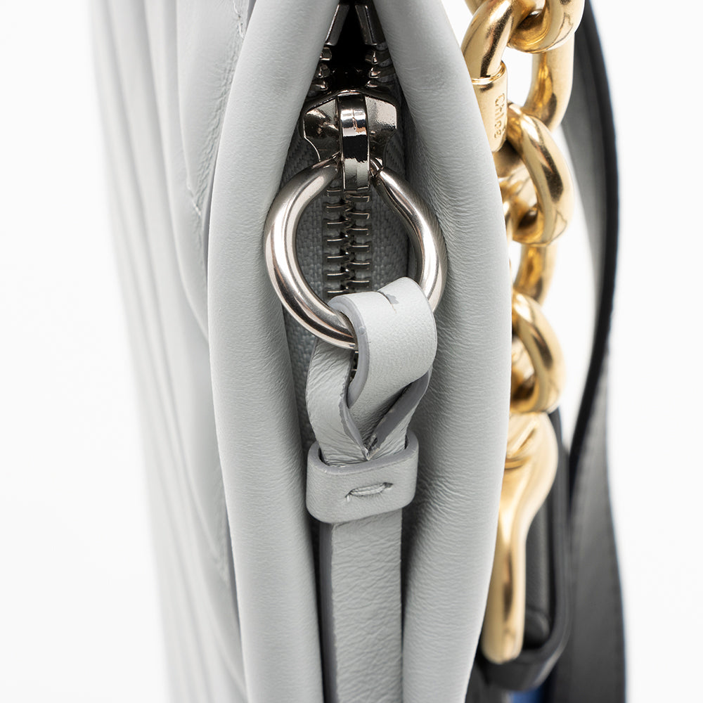 Chloe Quilted Leather Roy Shoulder Bag (SHF-15792)