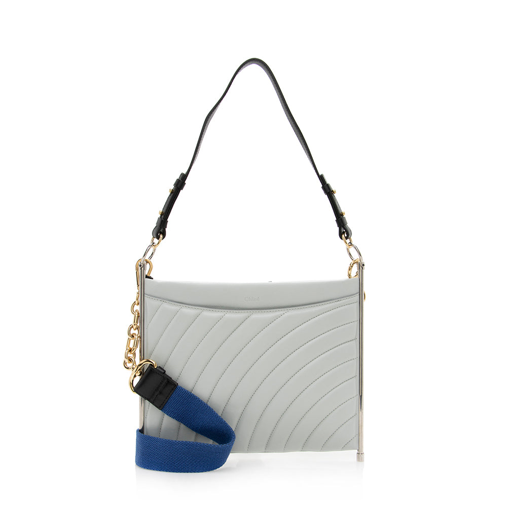 Chloe Quilted Leather Roy Shoulder Bag (SHF-15792)