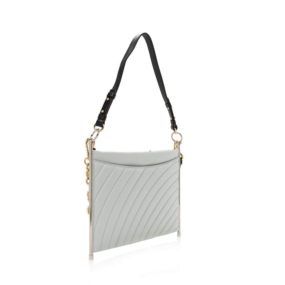 Chloe Quilted Leather Roy Shoulder Bag (SHF-15792)