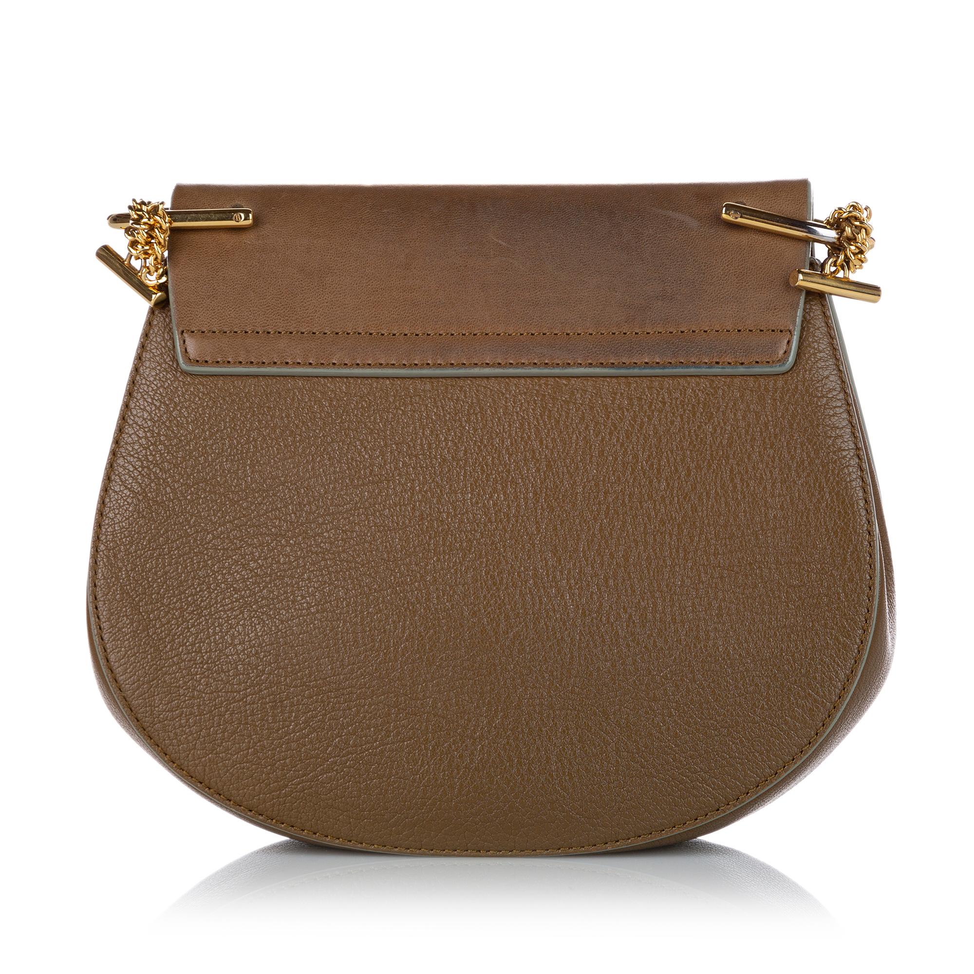Chloe Small Drew Leather Crossbody Bag (SHG-24804)