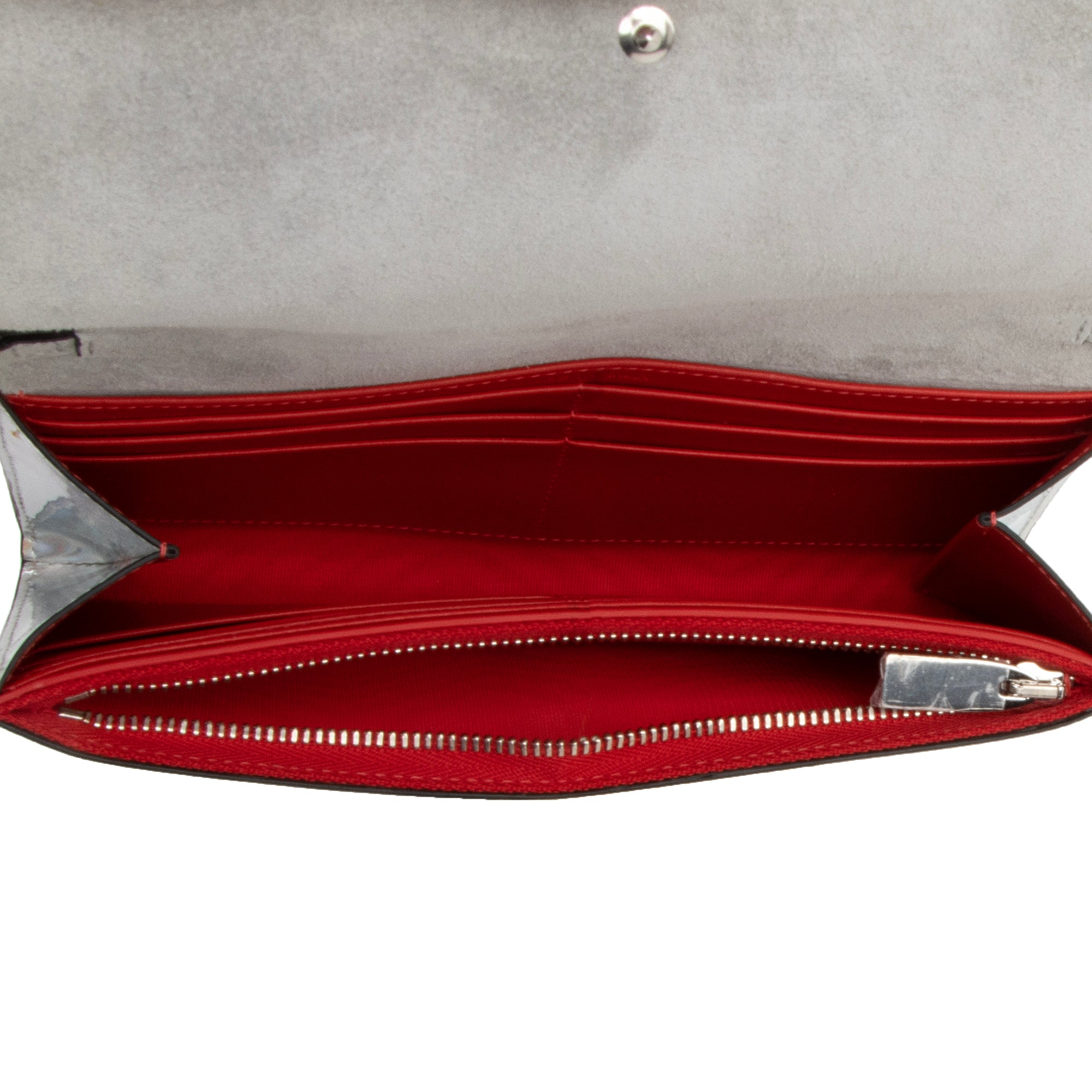 Christain Louboutin Specchio Leather Boudoir Spiked Chain Wallet (SHF-23081)