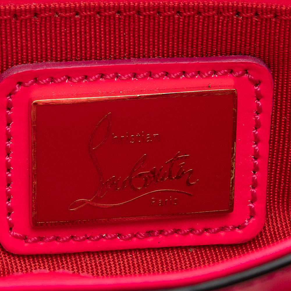 Christian Louboutin Calfskin Spiked Sweet Charity Small Crossbody Bag (SHF-20782)