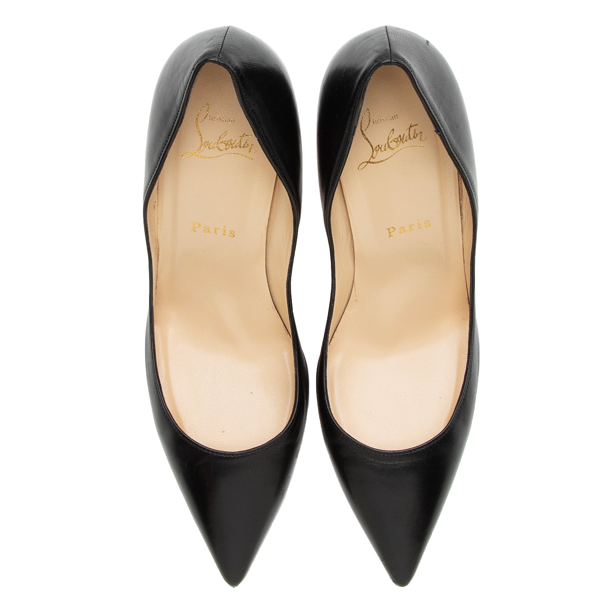 Christian Louboutin Leather Apostrophy Pumps - Size 9 / 39 (SHF-23137)