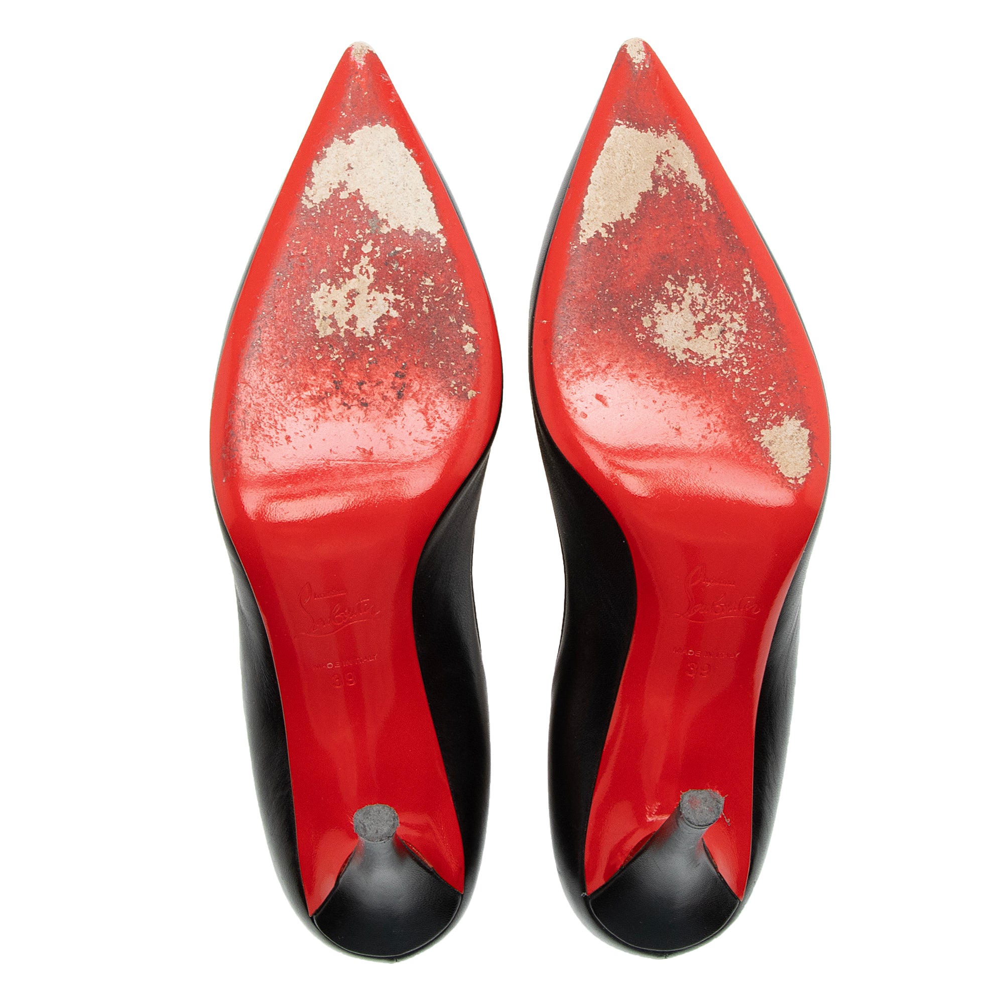 Christian Louboutin Leather Apostrophy Pumps - Size 9 / 39 (SHF-23137)