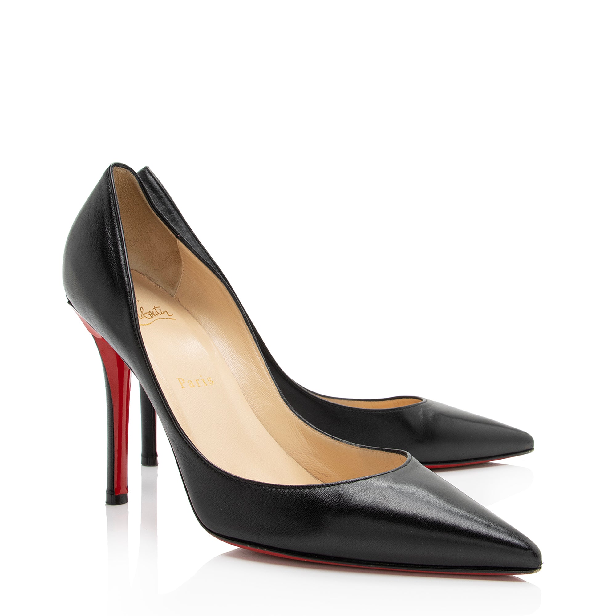 Christian Louboutin Leather Apostrophy Pumps - Size 9 / 39 (SHF-23137)