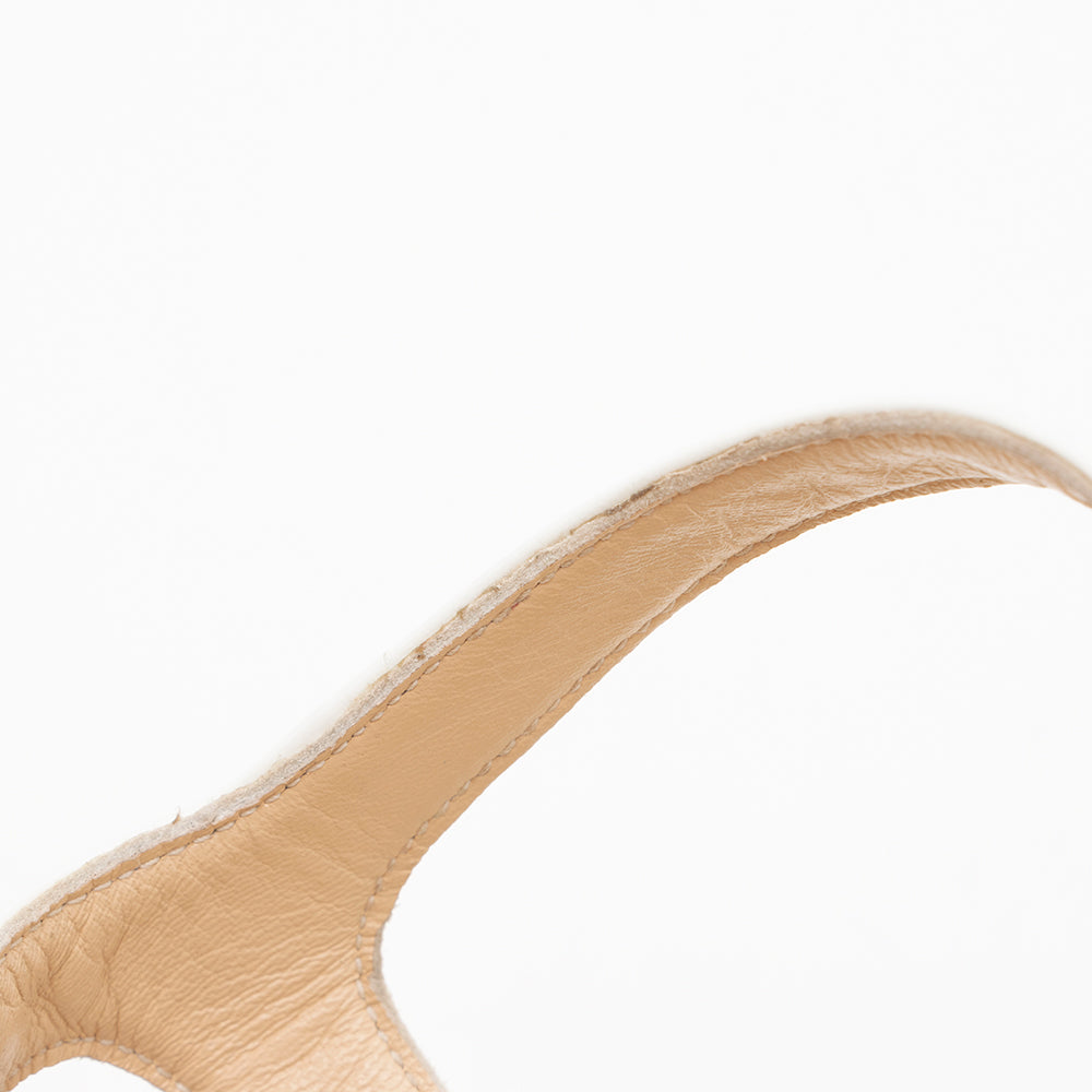 Christian Louboutin Leather Leopard Wedge Sandals - Size 9 / 39 (SHF-17740)