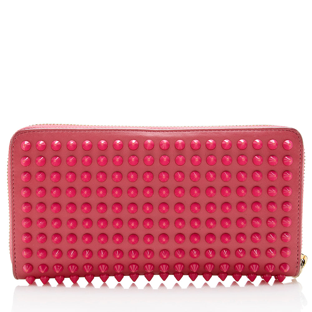 Christian Louboutin Leather Panettone Spikes Wallet (SHF-15274)