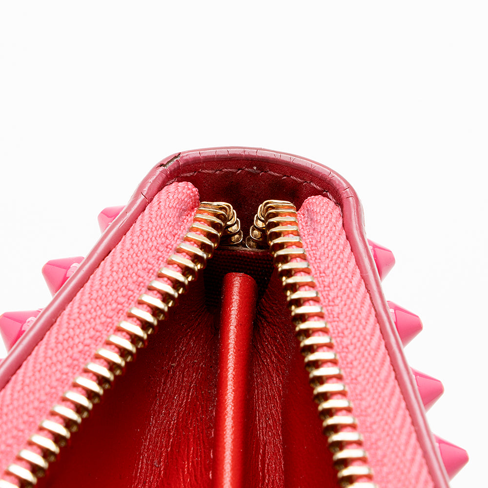 Christian Louboutin Leather Panettone Spikes Wallet (SHF-15274)
