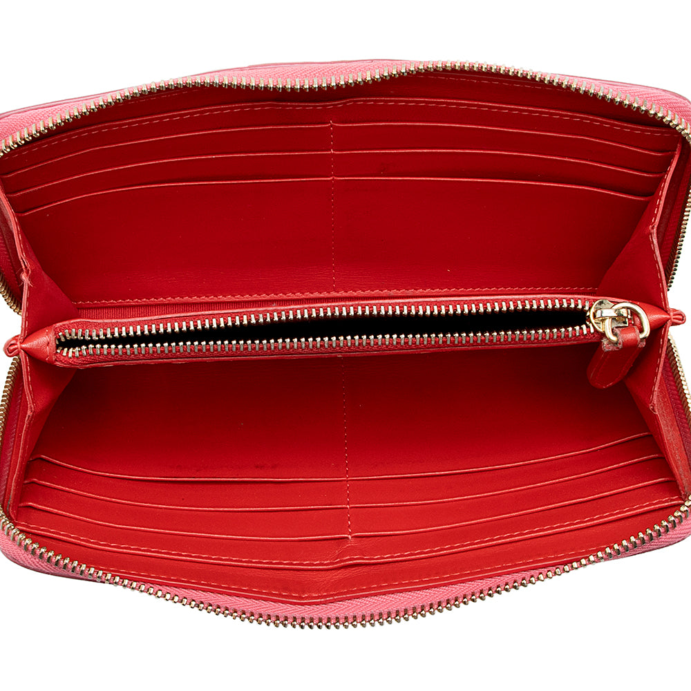 Christian Louboutin Leather Panettone Spikes Wallet (SHF-15274)