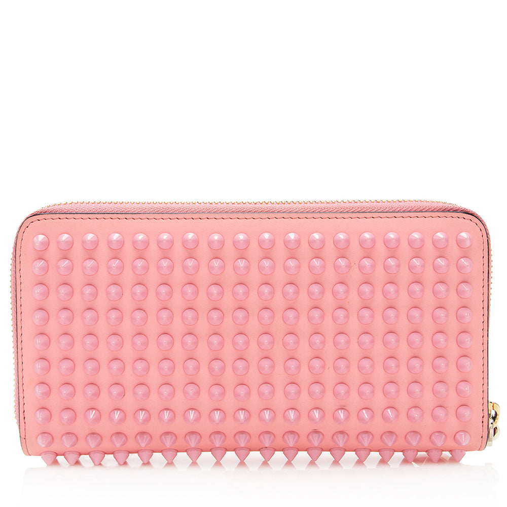 Christian Louboutin Leather Panettone Spikes Wallet (SHF-20684)