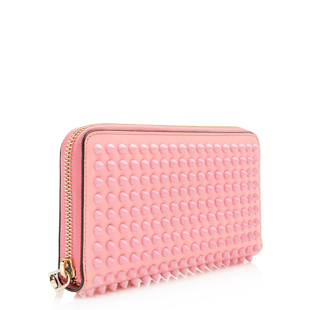 Christian Louboutin Leather Panettone Spikes Wallet (SHF-20684)