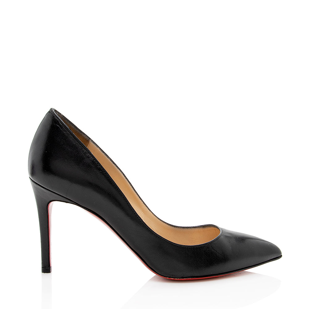 Christian Louboutin Leather Pigalle Follies 85mm Pumps - Size 7 / 37 (SHF-18656)