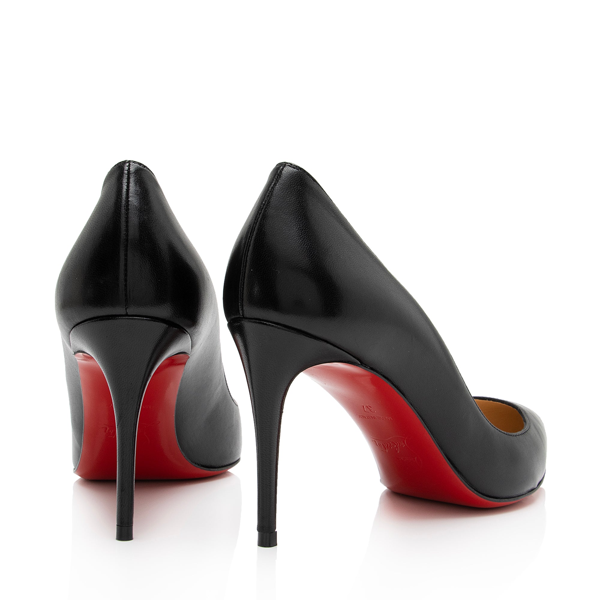 Christian Louboutin Leather Pigalle Follies 85 Pumps - Size 7 / 37 (SHF-Ac3o9p)