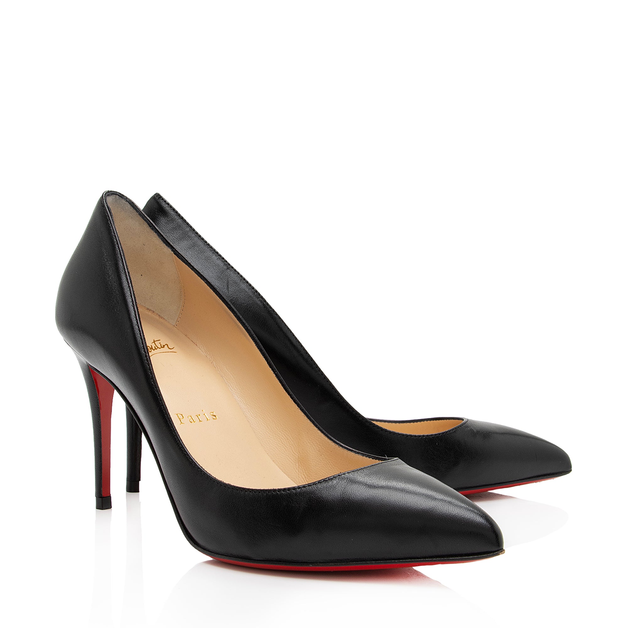Christian Louboutin Leather Pigalle Follies 85 Pumps - Size 7 / 37 (SHF-Ac3o9p)