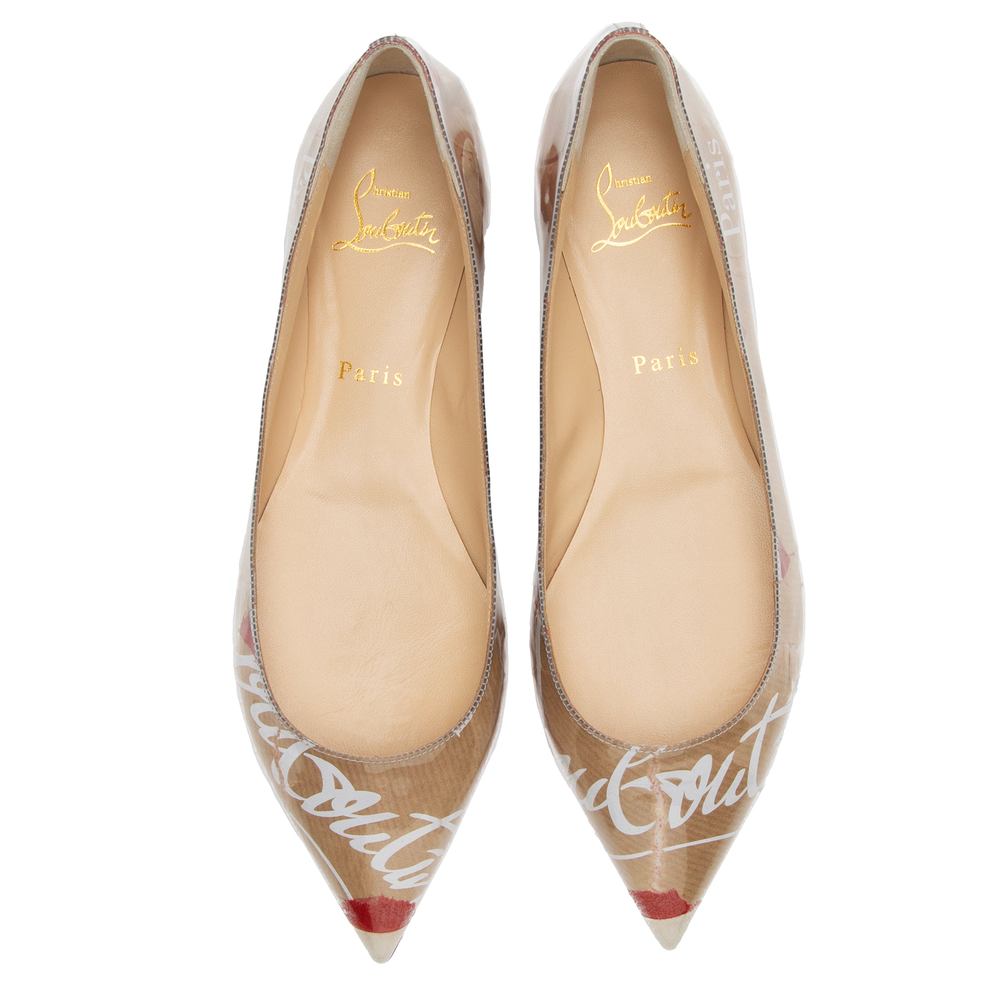 Christian Louboutin PVC Kraft Ballalla Flats - Size 9 / 39 (SHF-3iYdl0)